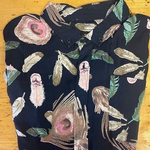 Publish black Floral short sleeve Shirt XL